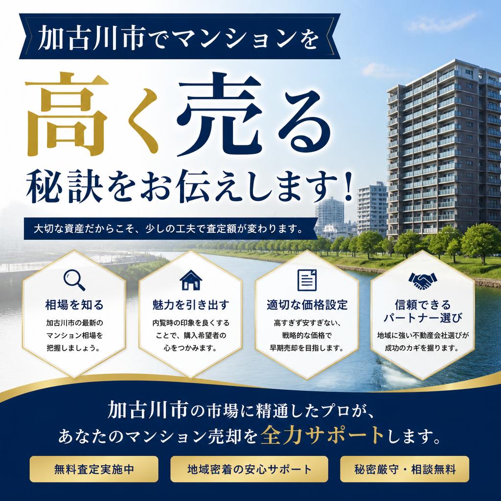 加古川市でマンションを高く売る秘訣をお伝えします！