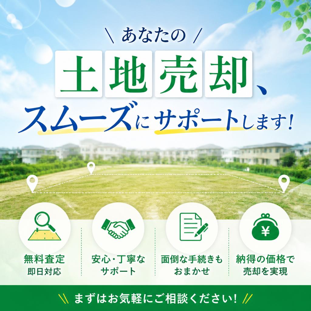 あなたの土地売却、スムーズにサポートします！