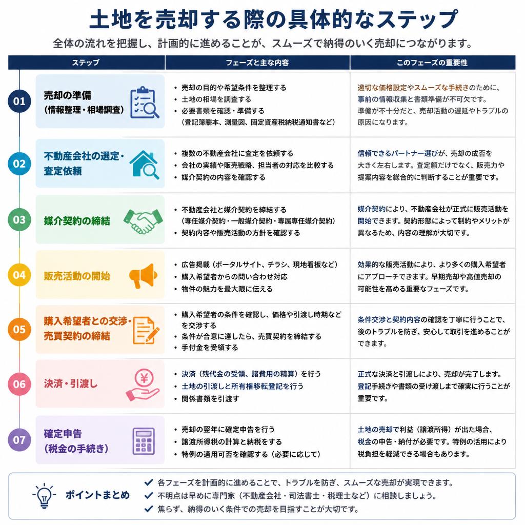 土地売却の具体的な流れ