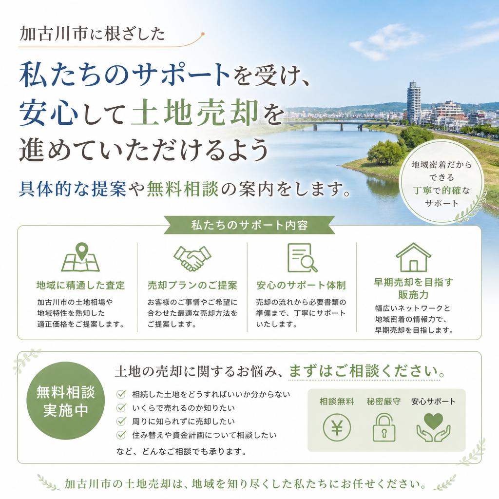 私たちがあなたの土地売却をサポートします！
