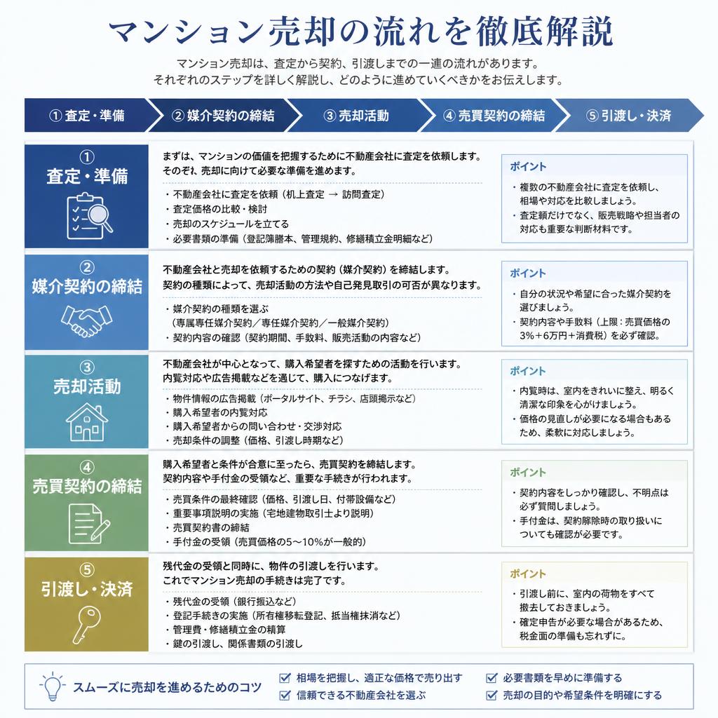 マンション売却の流れ