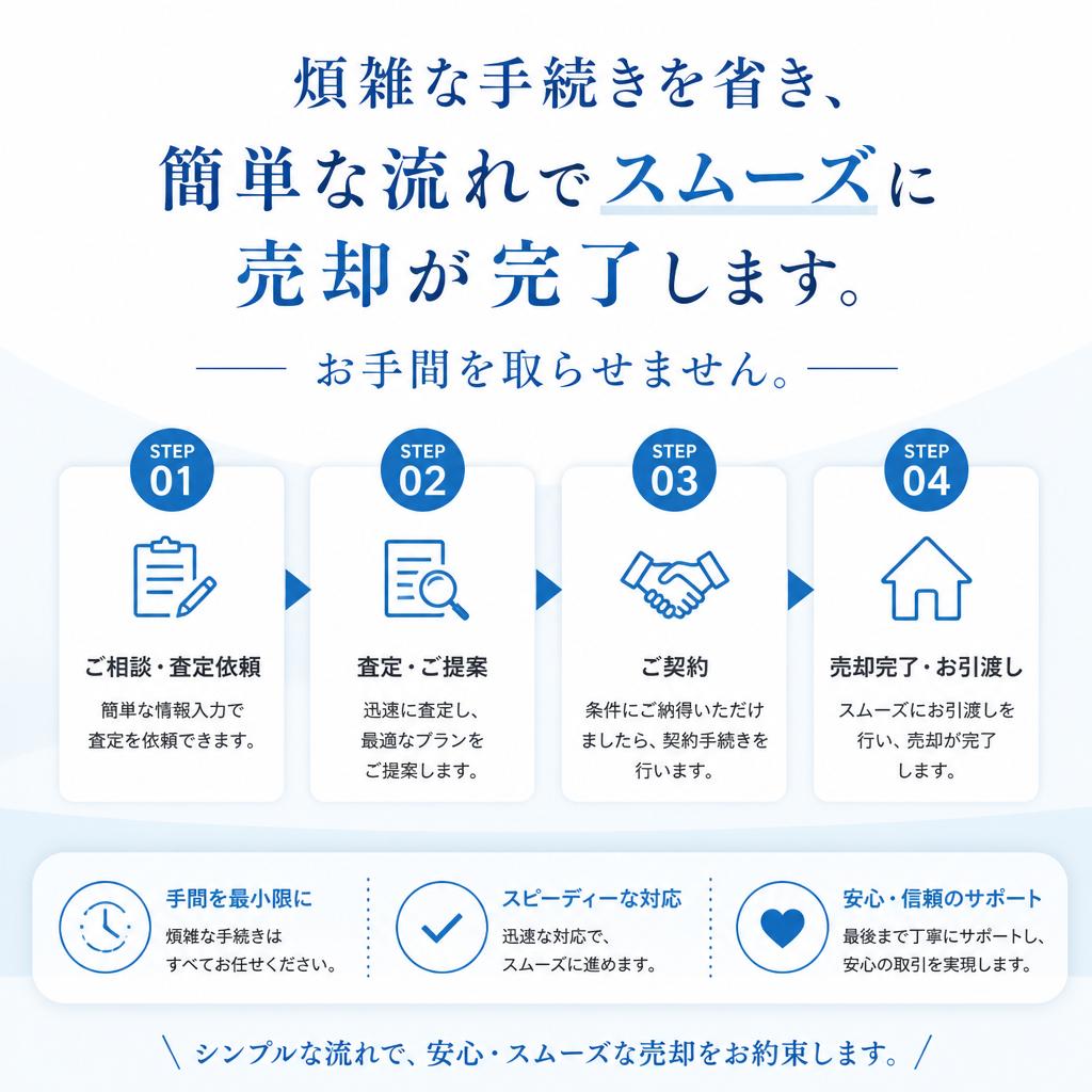 面倒な手続きは一切不要！
