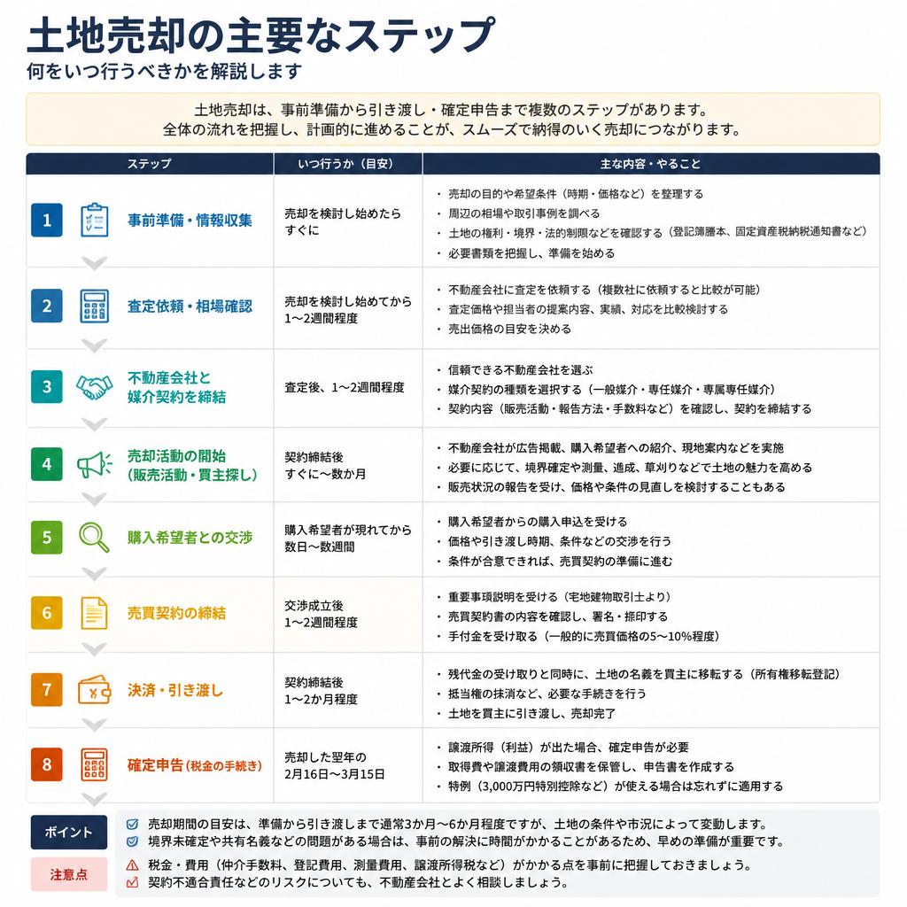 2. 土地売却の基本流れ