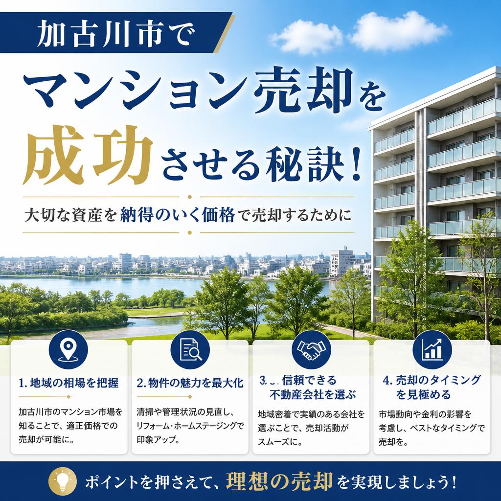 加古川市でマンション売却を成功させる秘訣！