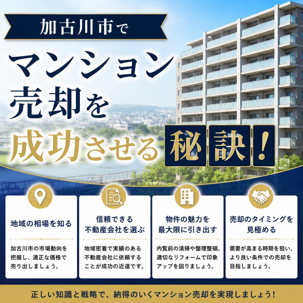 加古川市でマンション売却を成功させる秘訣！
