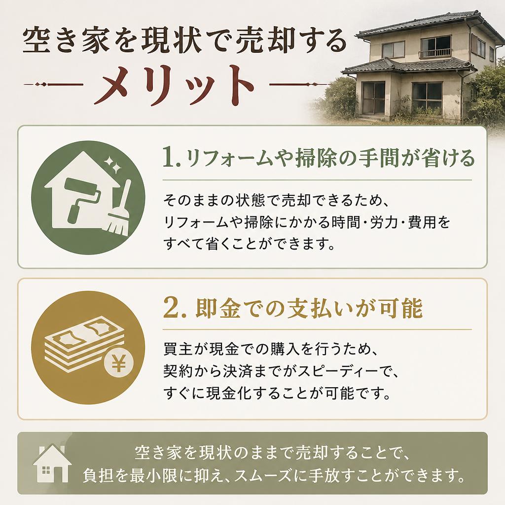 そのままの現状で買い取るメリット