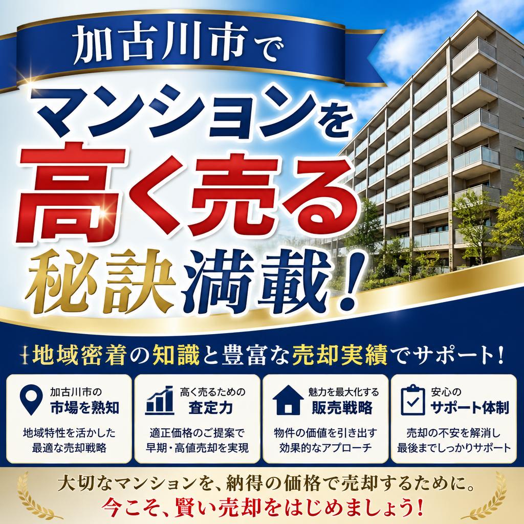 加古川市でマンションを高く売る秘訣満載！