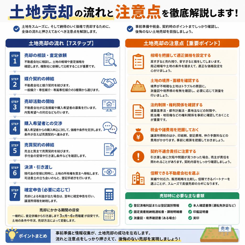 土地売却の流れと注意点を徹底解説します！
