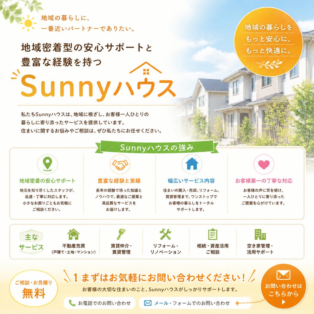 7. Sunnyハウスにお任せいただく理由
