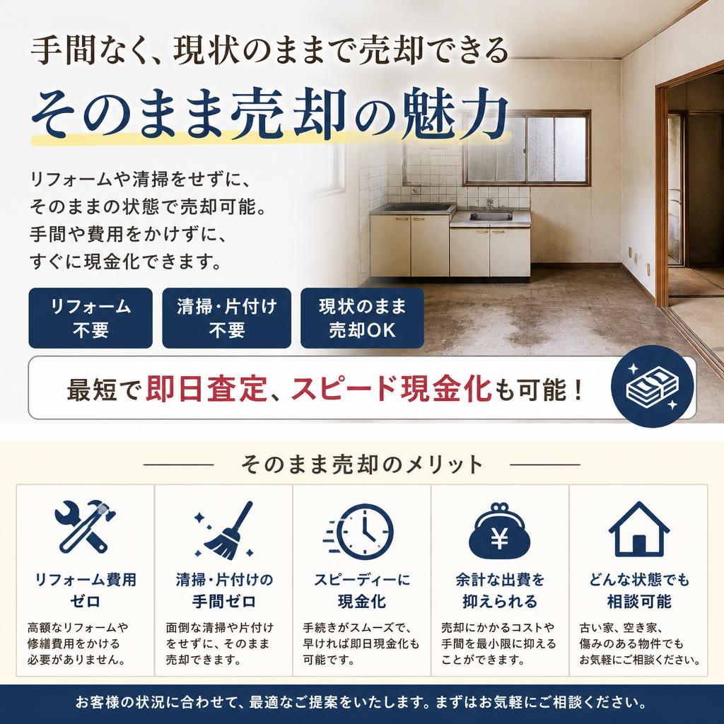 現状のままでの買い取りのメリット