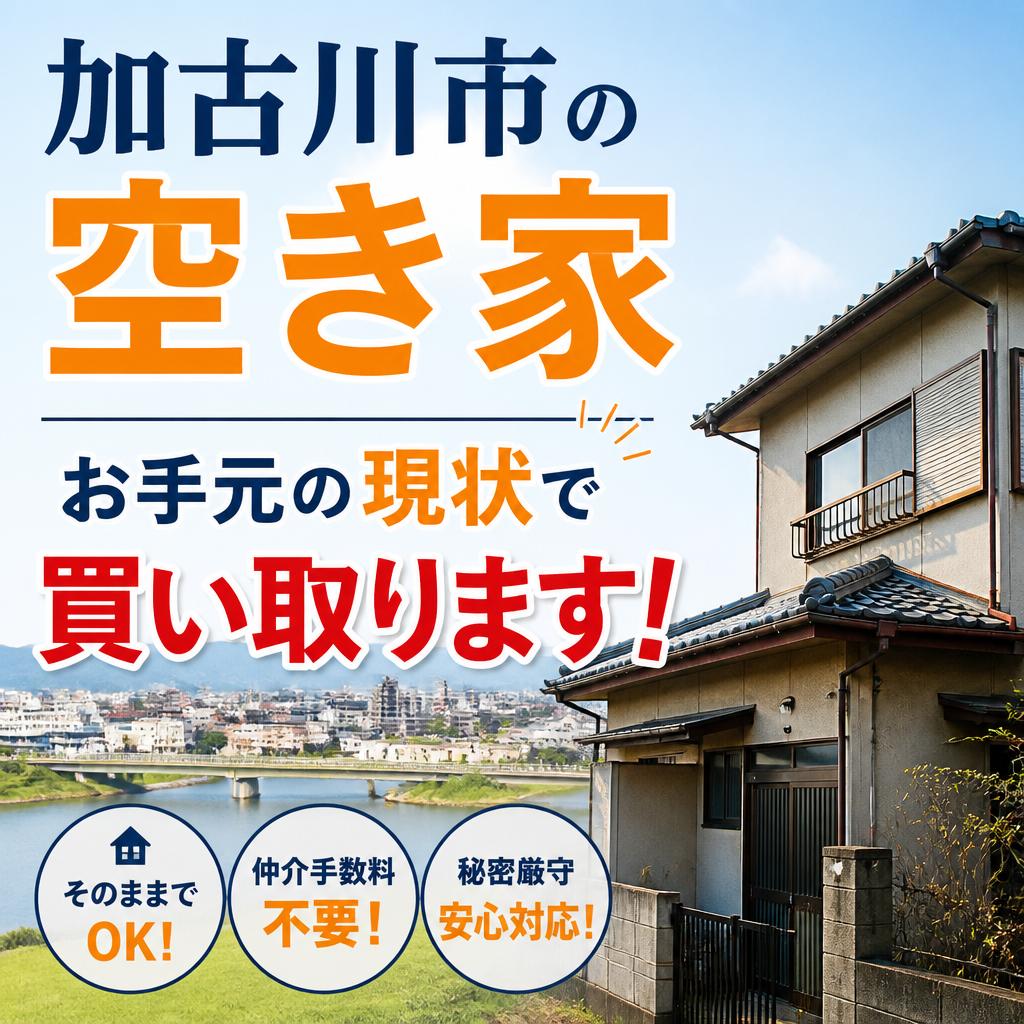 加古川市の空き家、お手元の現状で買い取ります！