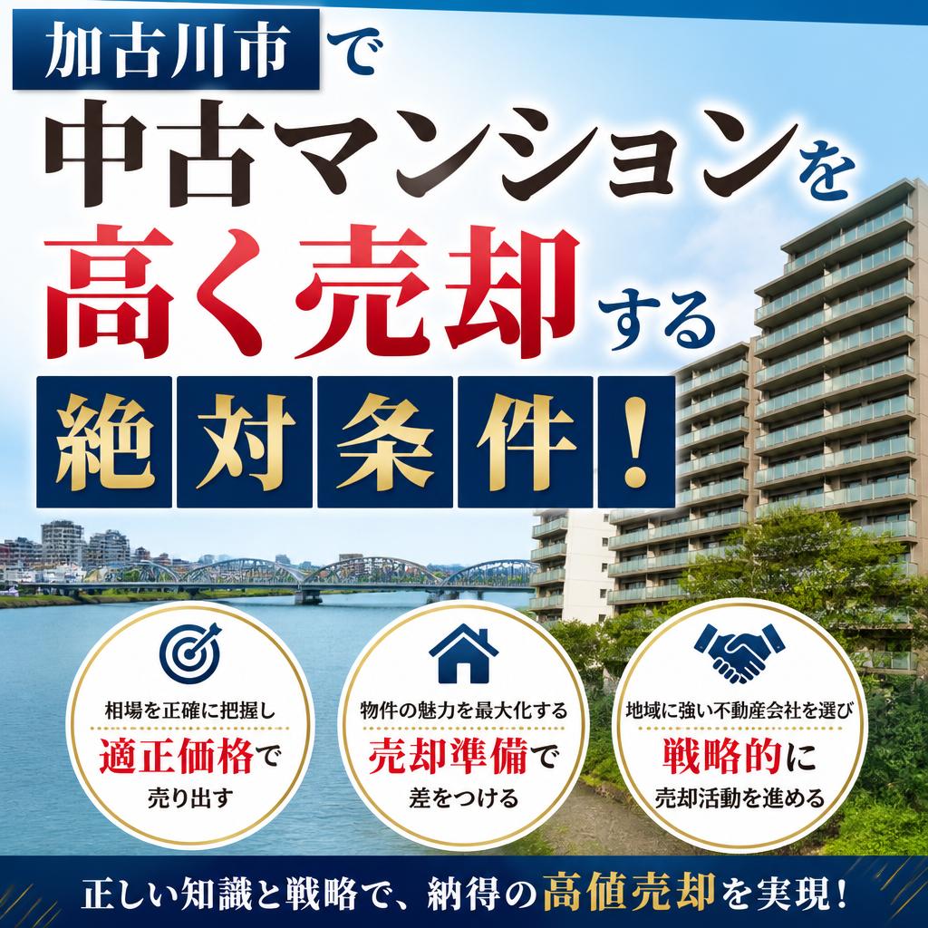 加古川市で中古マンションを高く売却する絶対条件！