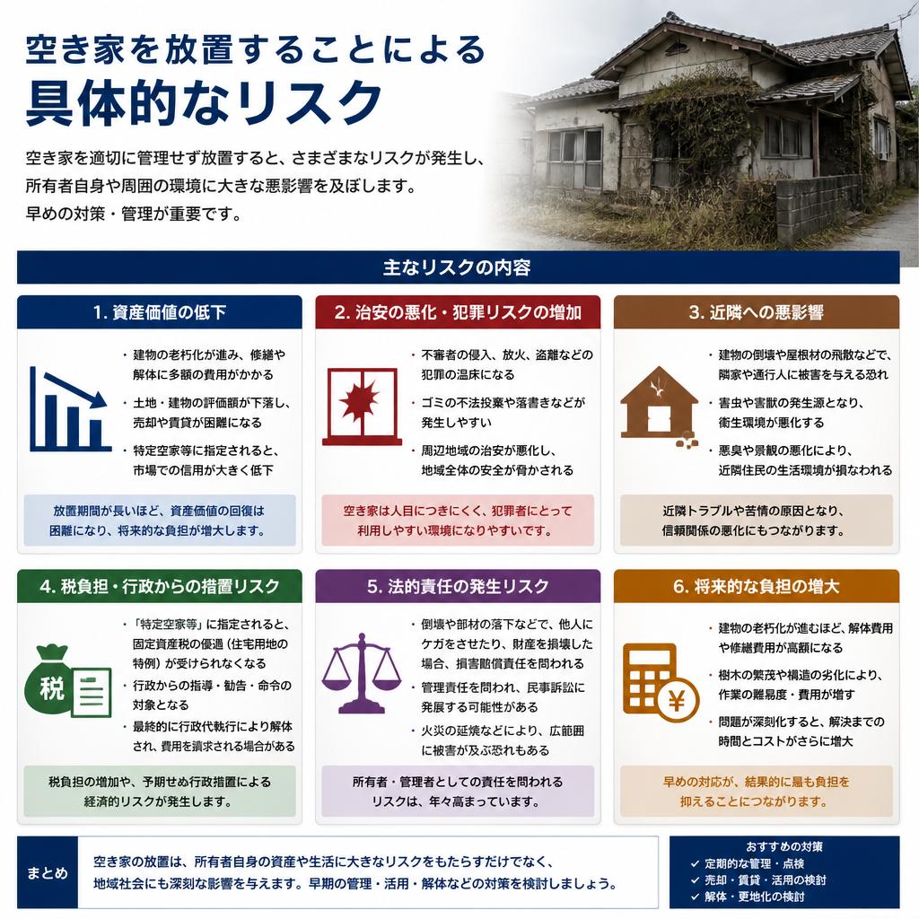 2. 空き家放置のリスクとは？